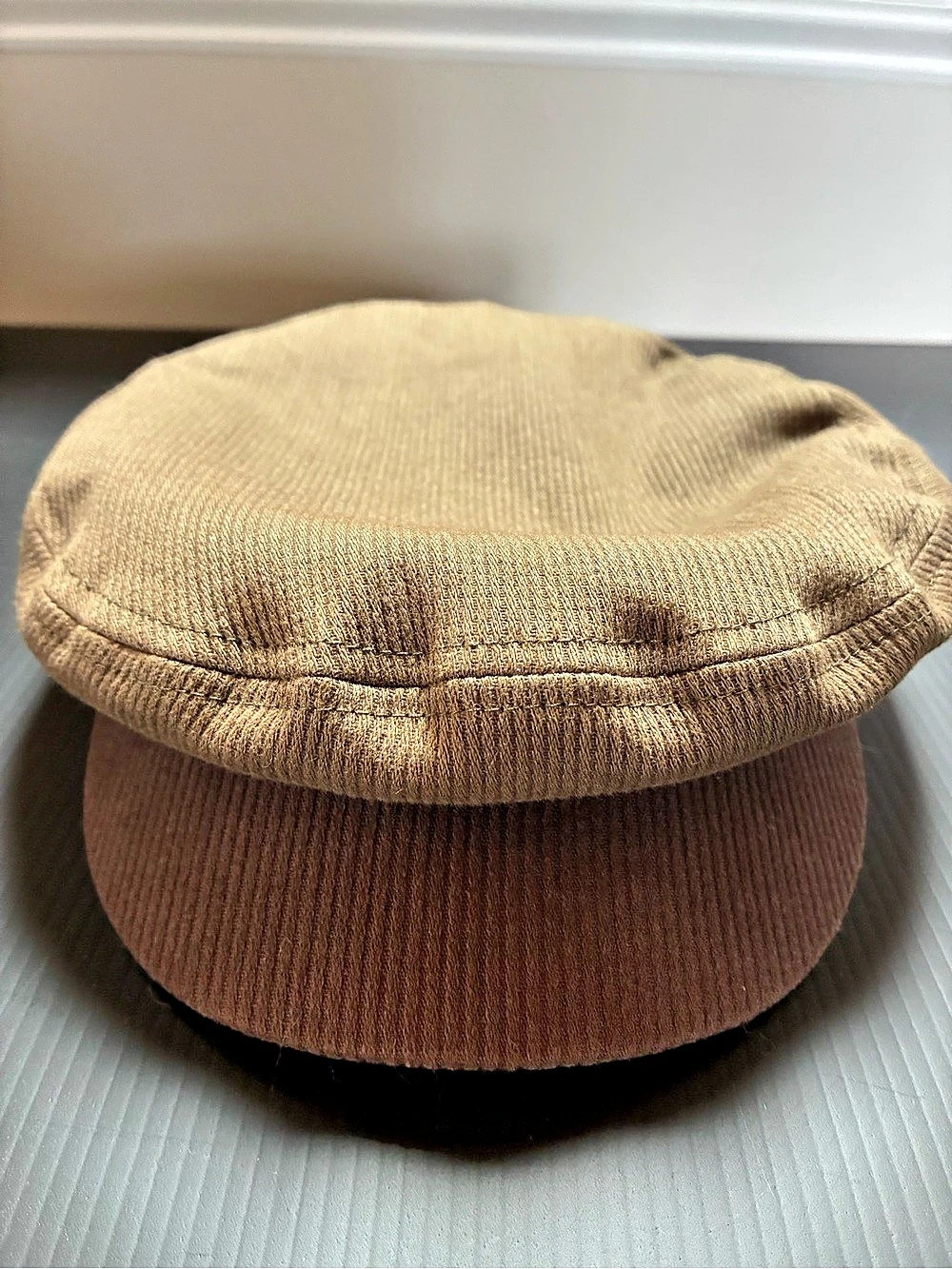 Brixton Fiddler Cap Brown & Tan Newsboy Cap XS